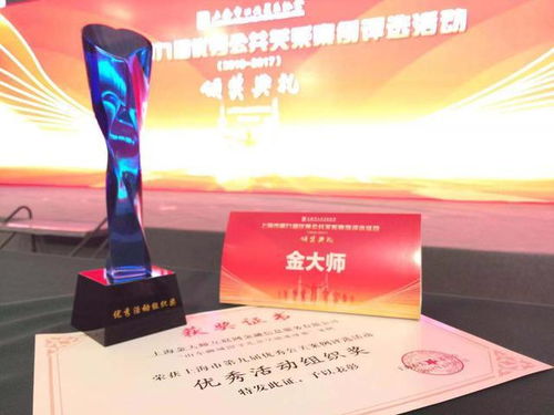 金大师荣获上海市第九届优秀公关案例 优秀活动组织奖